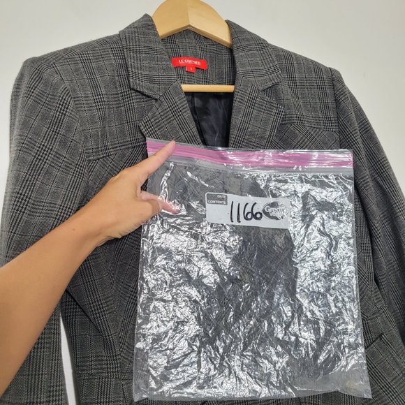 Le Grenier Petite Vintage Blazer Jacket  Gary Button Pockets Businesses Causal - Picture 11 of 11